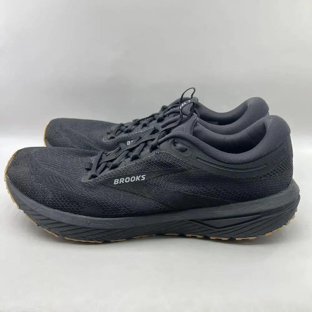 Brooks Revel 7 Running Shoes Men Size 15 D Black Mesh Comfort Cushion Sneakers